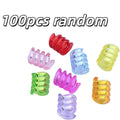 100-Pack Colorful Transparent Hair Beads | Large Hole Braiding Hair Braiding Beads QXL 100pcs random