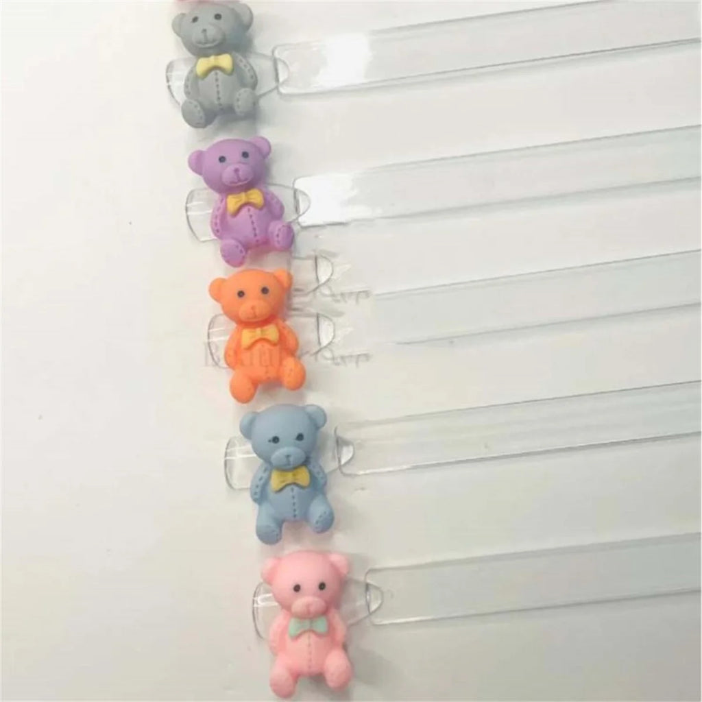 3D Kawaii Bear Nail Art Charms | Colorful Resin Decorations Box Nail Art Charms QXL