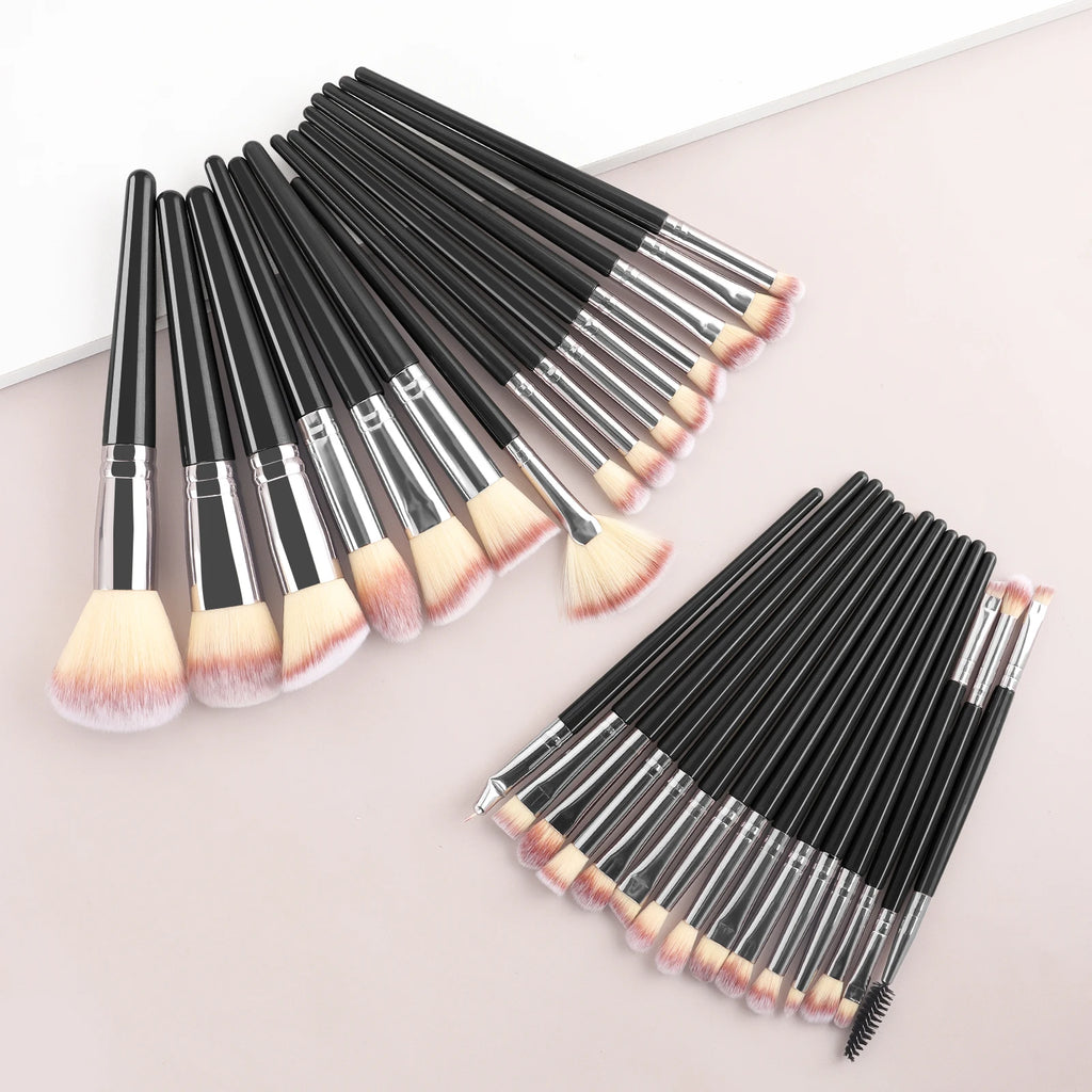 30-Piece Makeup Brush Set with Pouch | Ronshadow Makeup Brush Set QXL