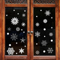 37-Pc Christmas Glitter Snowflake Window Clings & Static Decals Window Cling Decals QXL Default Title