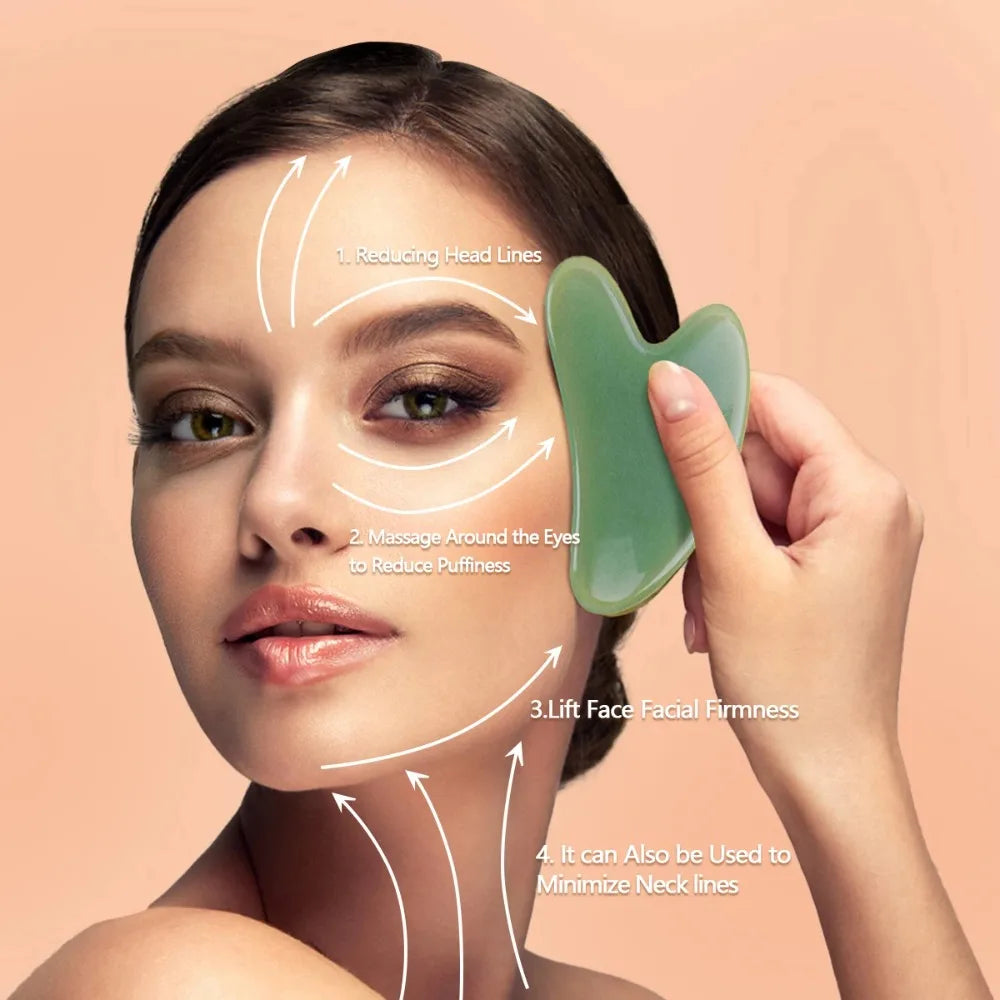 Resin Face Roller & Gua Sha Board Set | Facial Massage Tool Face Roller Set QXL