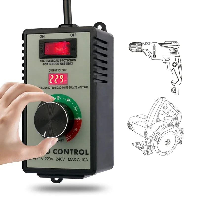 4000W Variable Voltage Speed Controller LED Display | 110V–220V Variable Speed Controller QXL