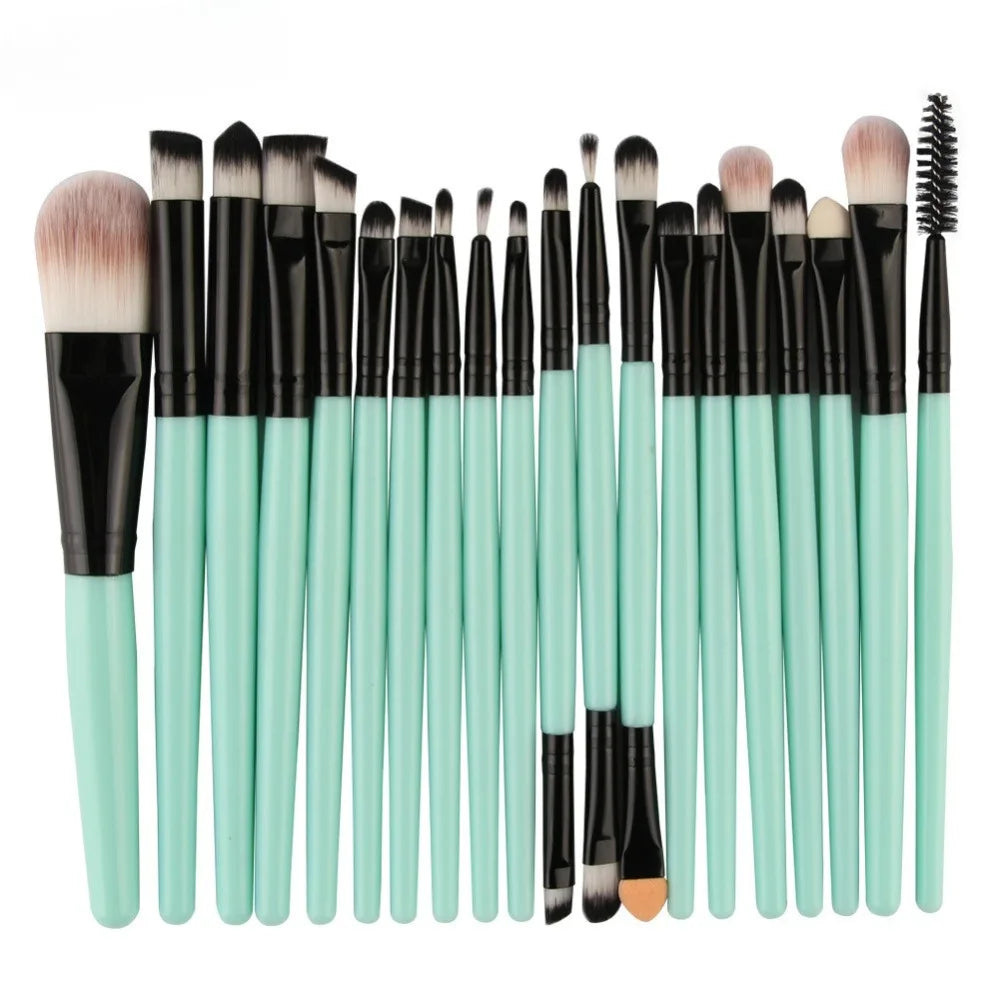 20-Piece Makeup Brush Set | Foundation, Eyeshadow & Blush Makeup Brush Set QXL