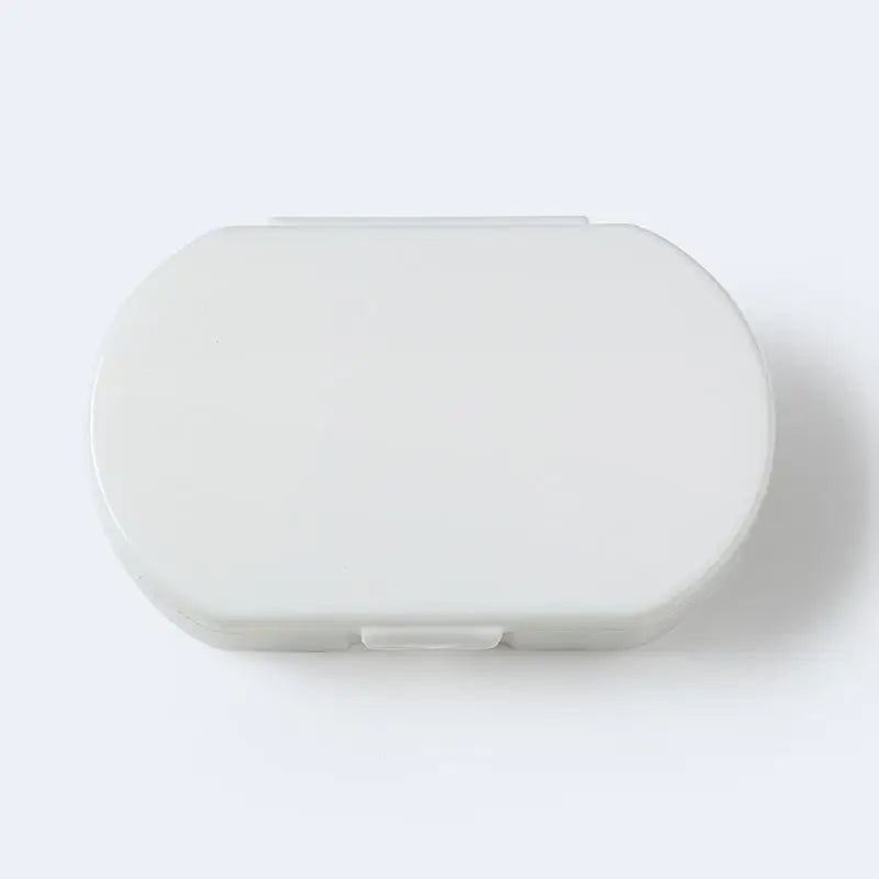 4-Pack Mini BPA-Free Pill Organizer | 2-Compartment Travel Box Pill Organizer Box QXL White