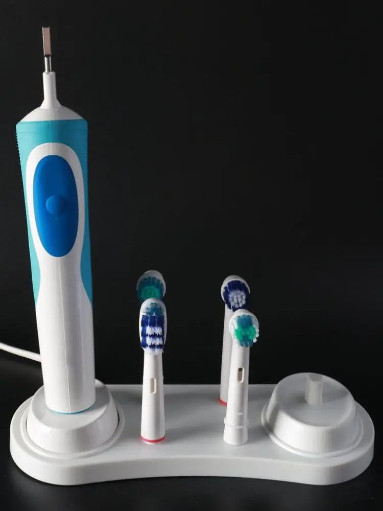 Electric Toothbrush Holder for Oral B – 4 Heads & Charger Hole Toothbrush Holder Stand QXL