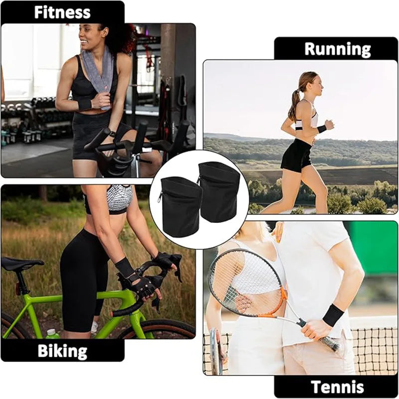 Sports Wristband Bag with Zipper | Running & Cycling Pouch Sports Wrist Bag QXL