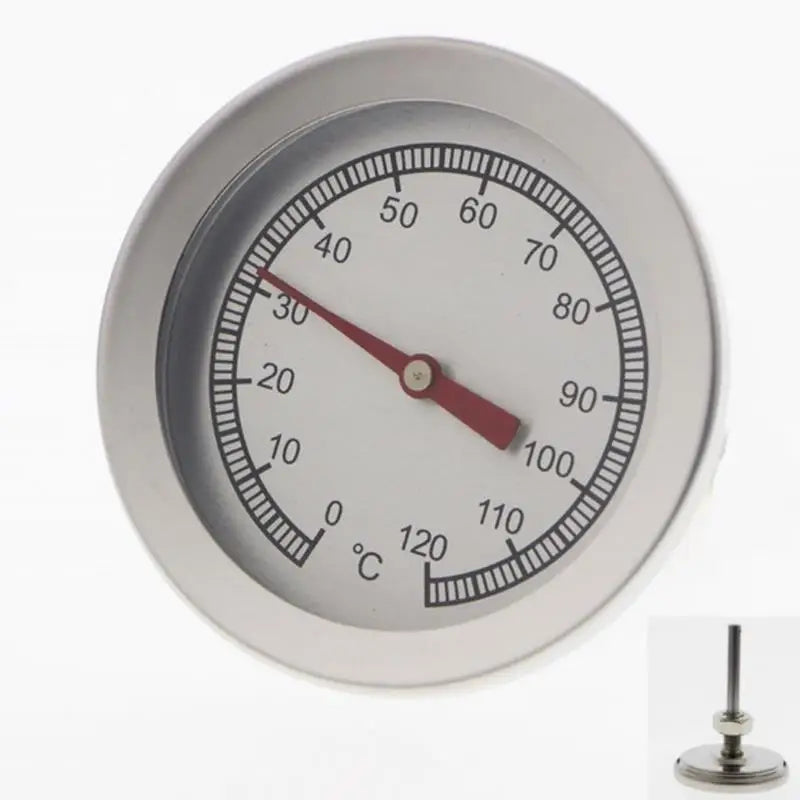 Long Stem Stainless Steel Dial Thermometer 0–120°C Kitchen Dial Thermometer QXL onesize
