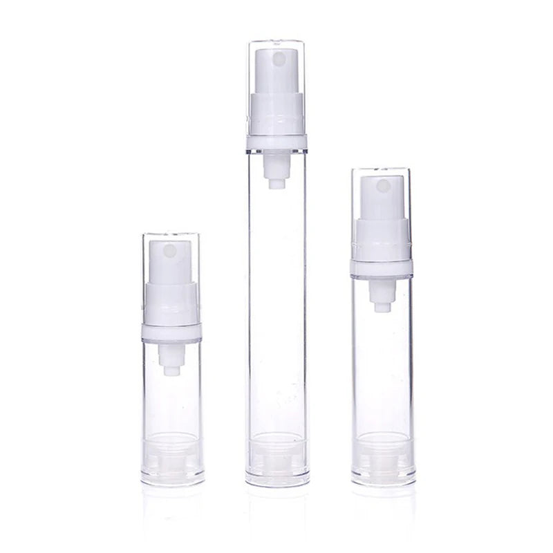 Airless Vacuum Pump Bottle 5/10/15ml | Refillable Travel Container Cosmetic Pump Bottle QXL
