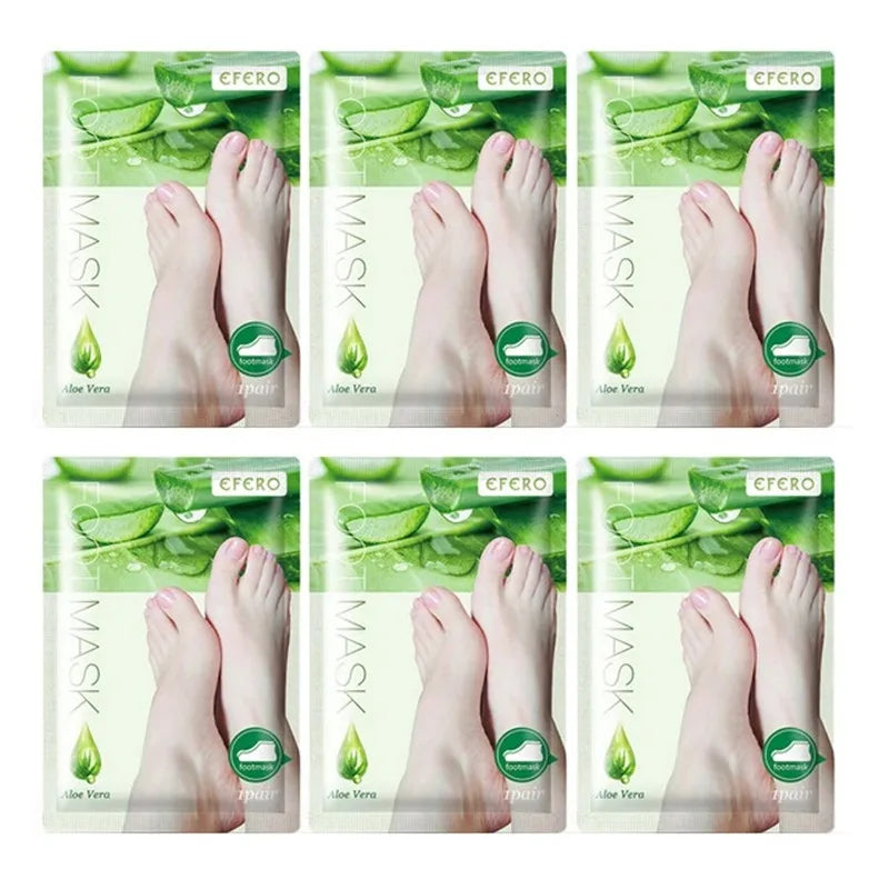 6-Pack Exfoliating Foot Peel Mask | Dead Skin Remover Spa Socks Foot Peel Mask QXL