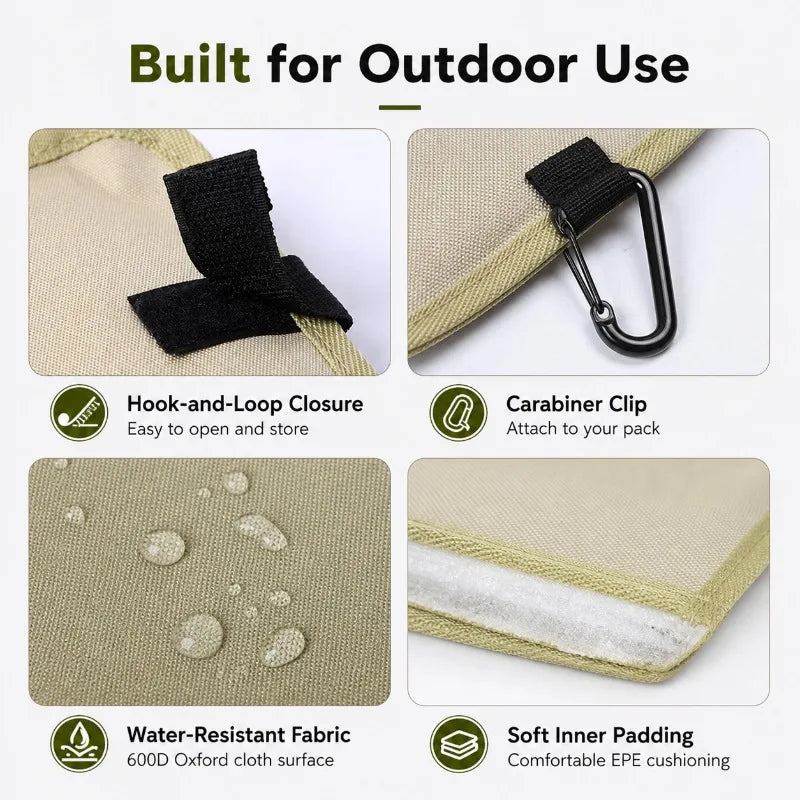 Foldable Waterproof Camping Seat Cushion with Carabiner Clip Camping Seat Cushion QXL