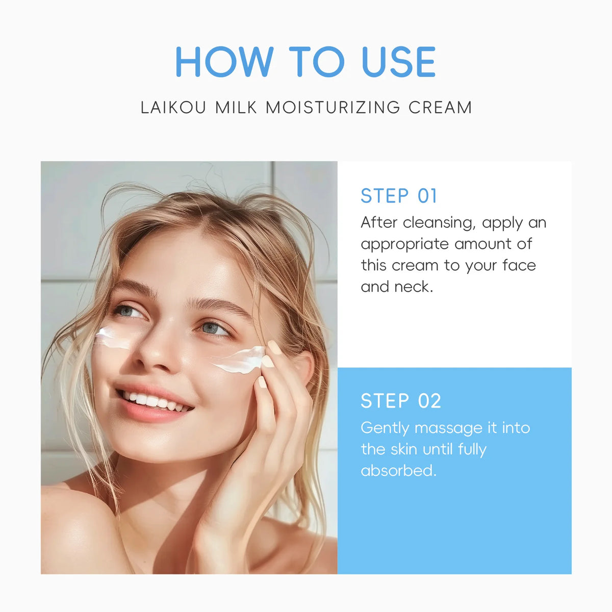 LAIKOU Milk Extract Moisturizing Facial Cream 25g Travel Size Facial Moisturizer Cream QXL