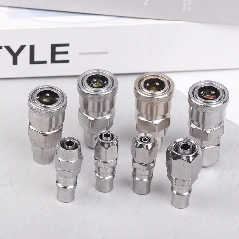 EU Pneumatic Quick Coupler | Air Compressor Hose Fitting 6–12mm Pneumatic Quick Coupler QXL