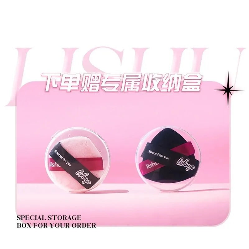 Velvet Powder Puff Set | Air Cushion Flocking Sponge 2-Pack Makeup Powder Puff QXL