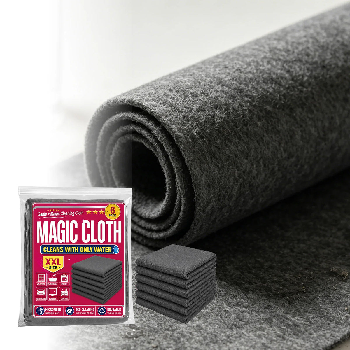 6-Pack Microfiber Cleaning Cloths | Lint-Free & Scratch-Free Microfiber Cleaning Cloth QXL