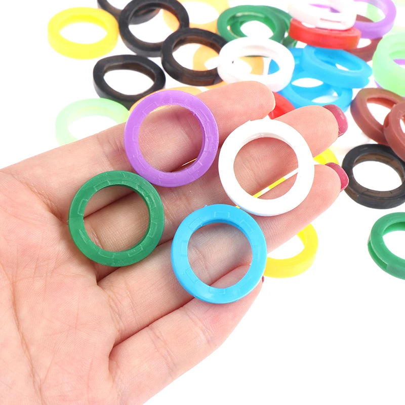 50-Pack Silicone Key Covers | Colorful Rubber Key Caps Toppers Key Covers QXL