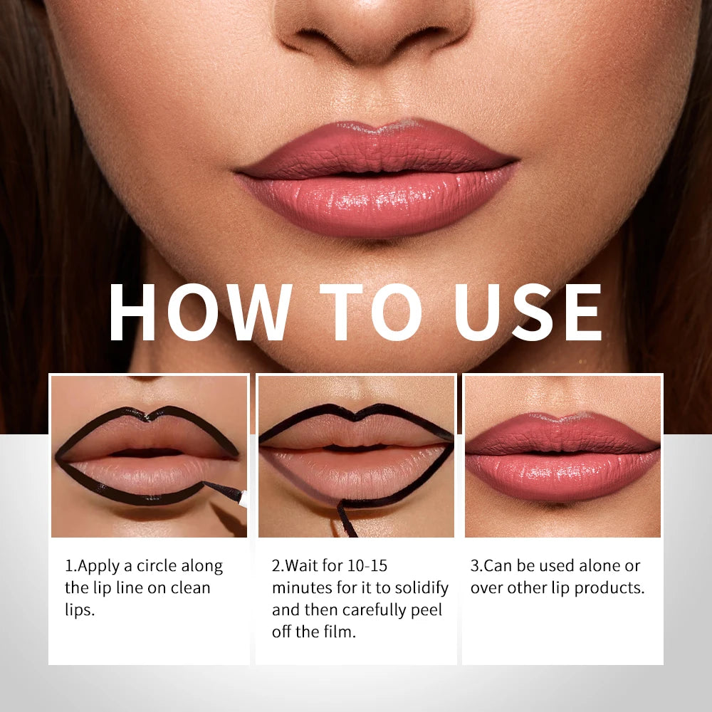 Peel Off Matte Lip Liner Stain | Waterproof Long-Lasting Peel Off Lip Liner QXL
