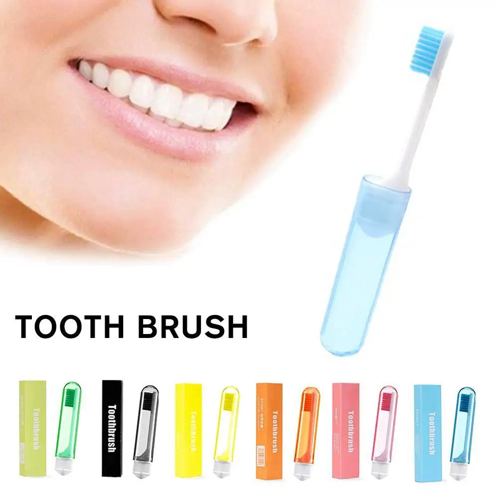 Foldable Travel Toothbrush | Portable Soft Bristle Camping Brush Travel Toothbrush QXL
