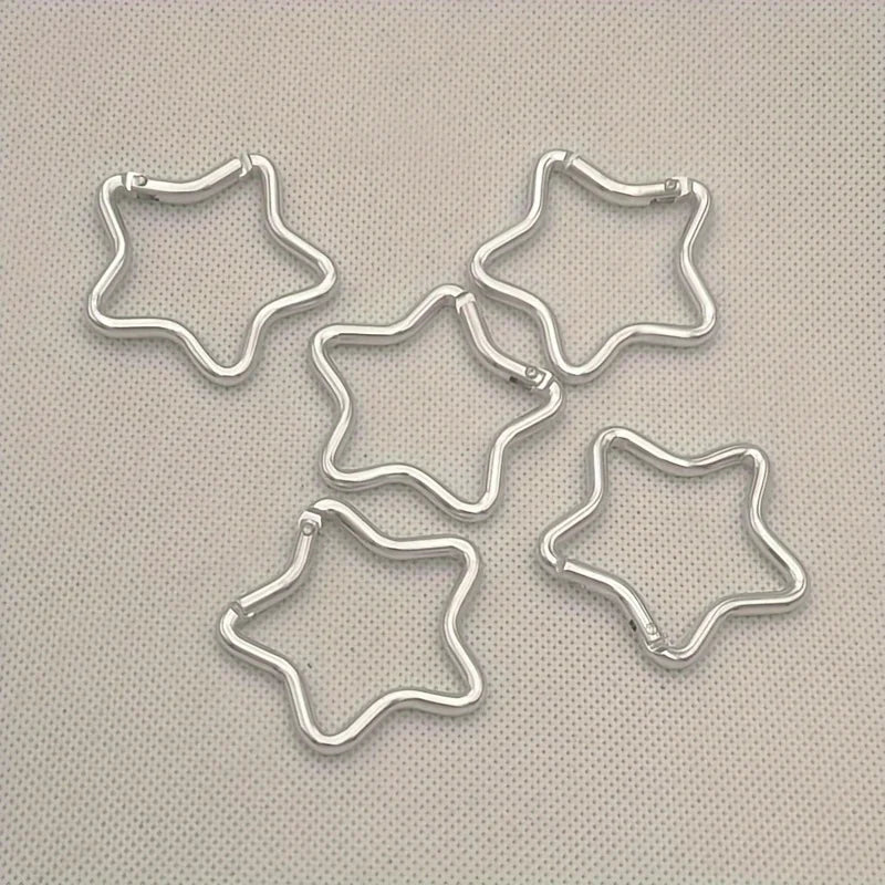 Star Aluminum Carabiner Keychain Clips | Camping & Backpack Hook Carabiner Keychain Clip QXL 5pcs