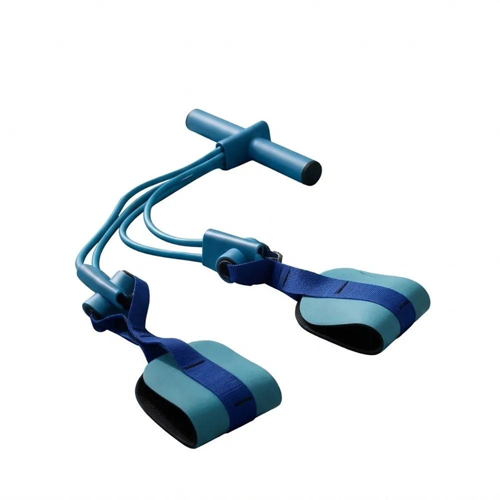Resistance Band Set with Foot Pedals | AB & Full-Body Workout Resistance Band Set QXL Blue