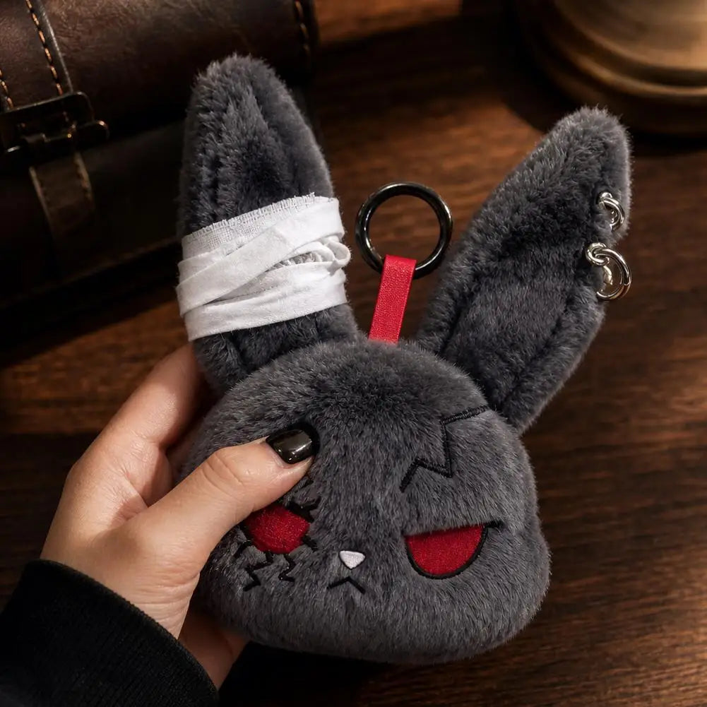 Gothic Evil Bunny Plush Keychain Pendant | Bag & Car Charm Plush Keychain Pendant QXL