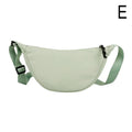 Women's Nylon Dumpling Crossbody Bag | Half Moon Shoulder Purse Crossbody Shoulder Bag QXL Green