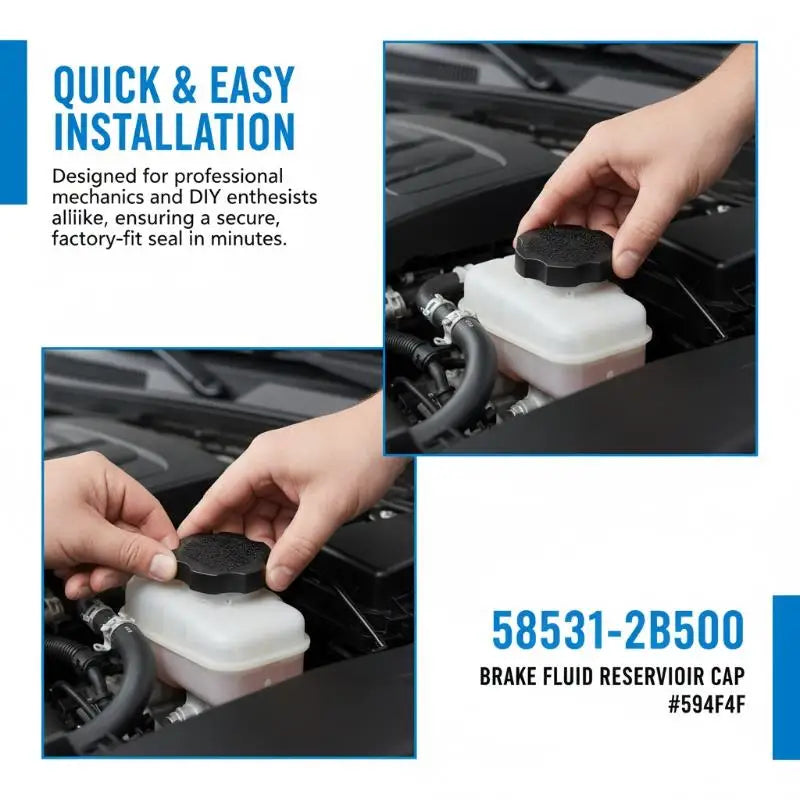 Brake Fluid Reservoir Cap 58531-2B500 | Leakproof ABS Cover Brake Reservoir Cap QXL