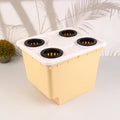 Hydroponic Bucket System with Siphon Elbows & 4-Hole Cover Hydroponic Planter QXL Yellow