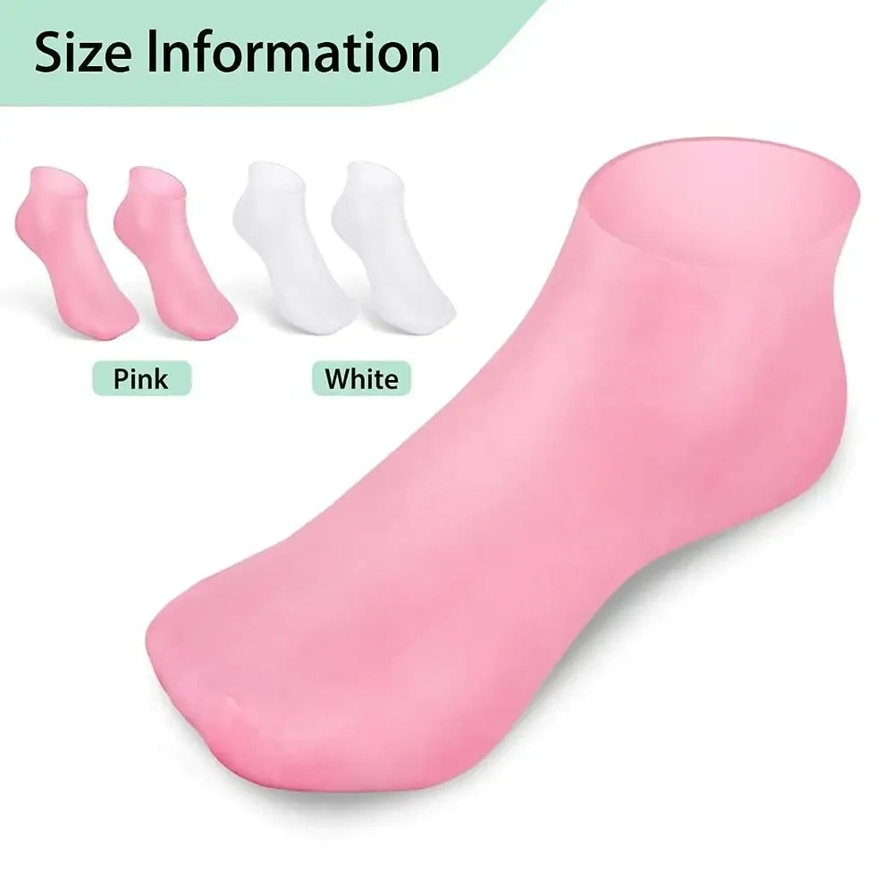 Silicone Moisturizing Socks – Anti-Crack Dry Heel Foot Care Moisturizing Foot Socks QXL