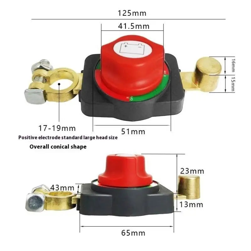 12–48V Battery Disconnect Switch | Master Kill Switch for Cars Battery Disconnect Switch QXL