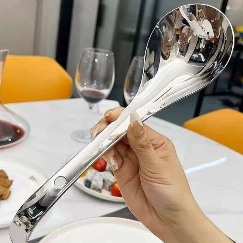 Stainless Steel Long Handle Stirring Spoon – Soup & Dessert Kitchen Spoon QXL