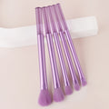 5-Pc Glitter Makeup Brush Set | Blush Eyeshadow Brow Brushes Makeup Brush Set QXL PURPLE