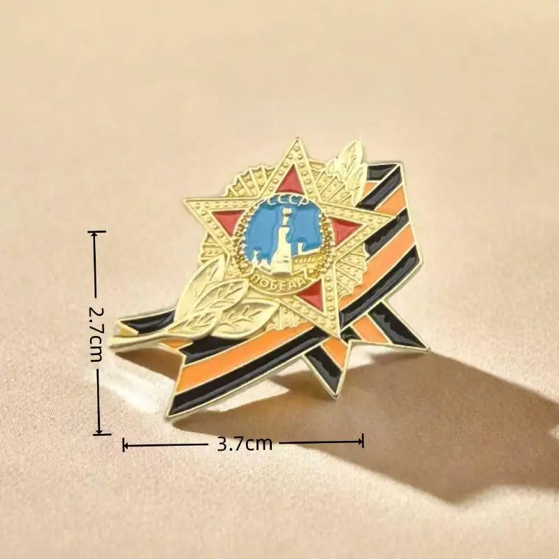 Russian Flag Enamel Lapel Pin | Victory Day Brooch Badge Enamel Lapel Pin QXL