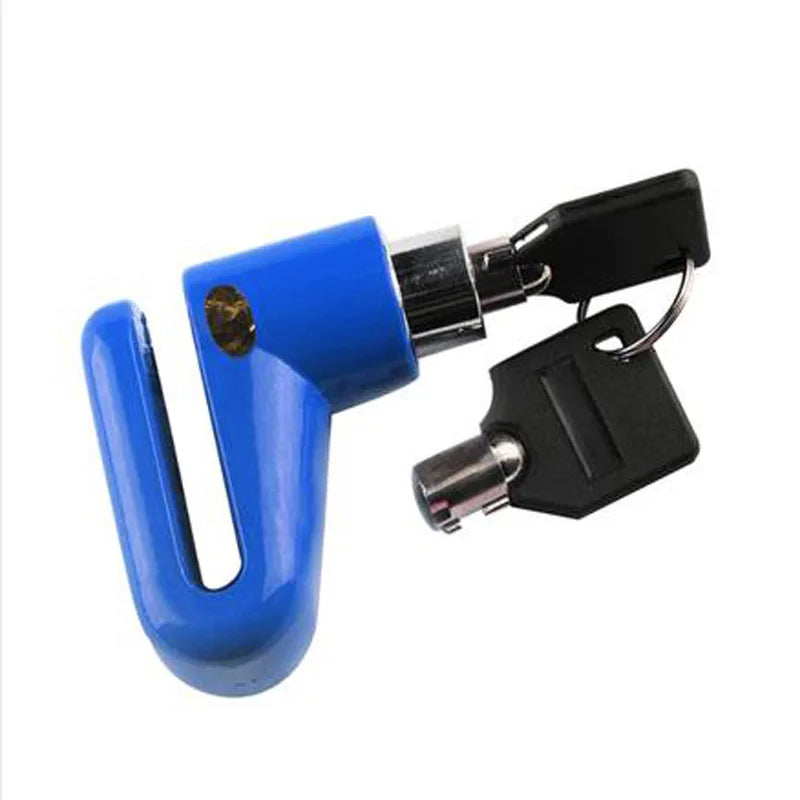 Mini Disc Brake Lock for Bike, E-Bike & Scooter | 2 Keys Disc Brake Lock QXL Blue