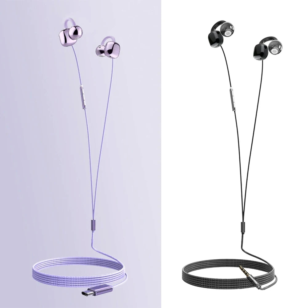 Clip-On Wired Earphones USB-C & 3.5mm | HD Mic | IPX4 Wired Clip-On Earphones QXL