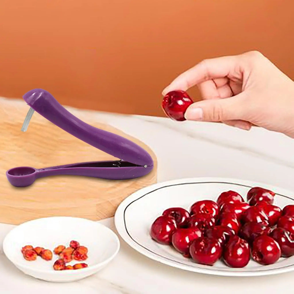 Cherry Pitter Seed Remover Tool | One-Hand, Dishwasher Safe Fruit Pitter Tool QXL