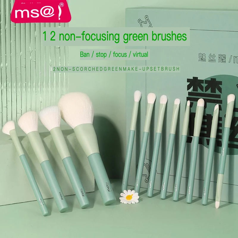 MSQ 12-Piece Ultra-Soft Makeup Brush Set | Powder & Eyeshadow Makeup Brush Set QXL