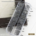 Metal Nail Studs & Rivets | Punk Round Slices DIY Manicure Nail Art Studs QXL Black