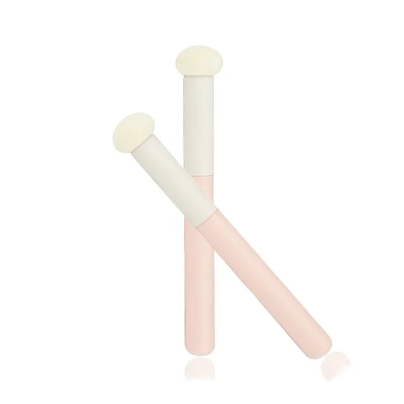 Pink Handle Sponge Concealer Brush | Contour & Highlight Concealer Makeup Brush QXL Pink and white 2pcs