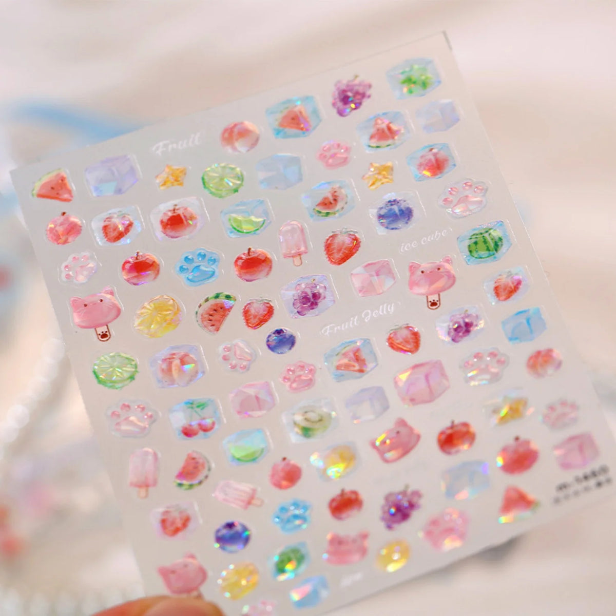 5D Sweet Fruit Nail Stickers – Watermelon Berry Watercolor Decals Nail Art Stickers QXL