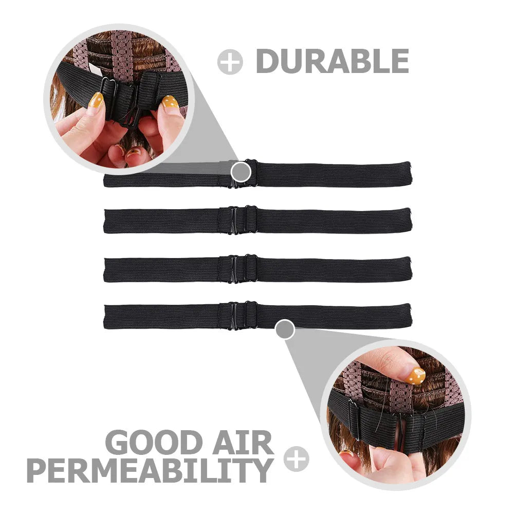 4-Pack Adjustable Elastic Wig Grip Bands – Breathable & Lightweight Wig Grip Band QXL