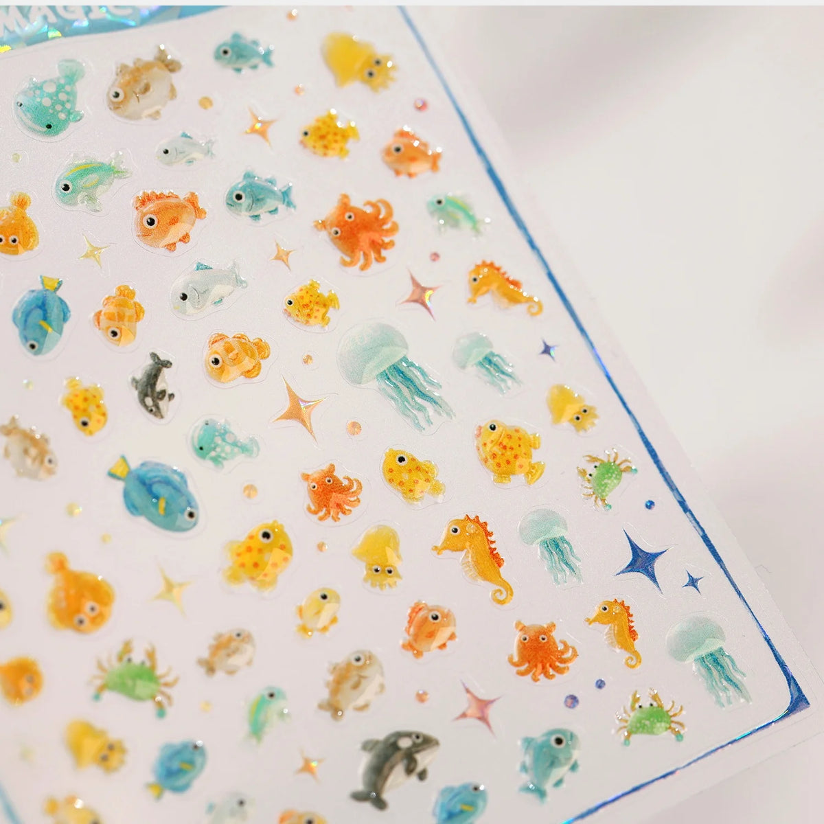 5D Underwater Nail Stickers | Ocean Fish Seahorse Decals Nail Art Stickers QXL