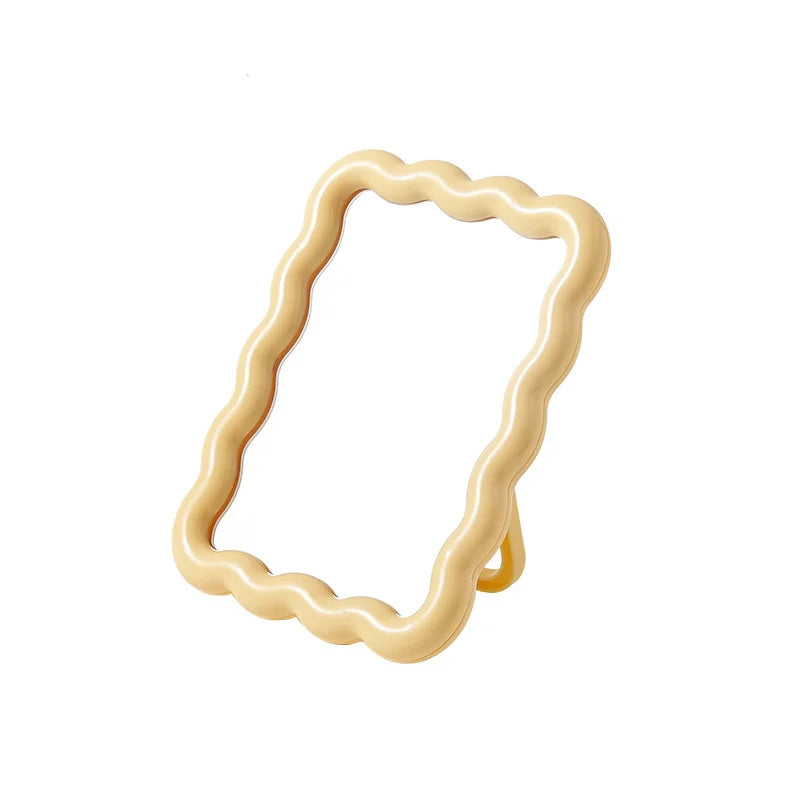 Cute Folding Desktop Makeup Mirror | HD Glass Square & Oval Folding Makeup Mirror QXL
