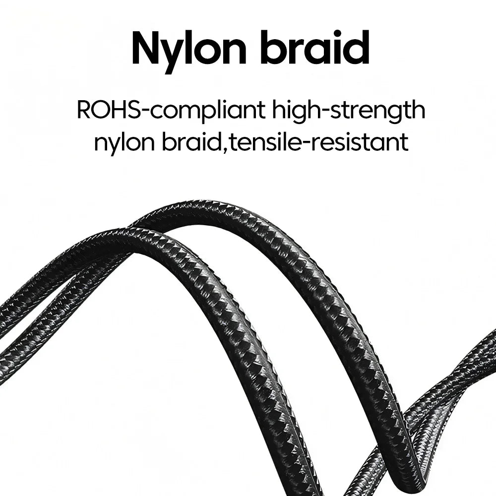 USB-C 240W Fast Charging Cable | Nylon Braided Digital Display USB-C Charging Cable QXL