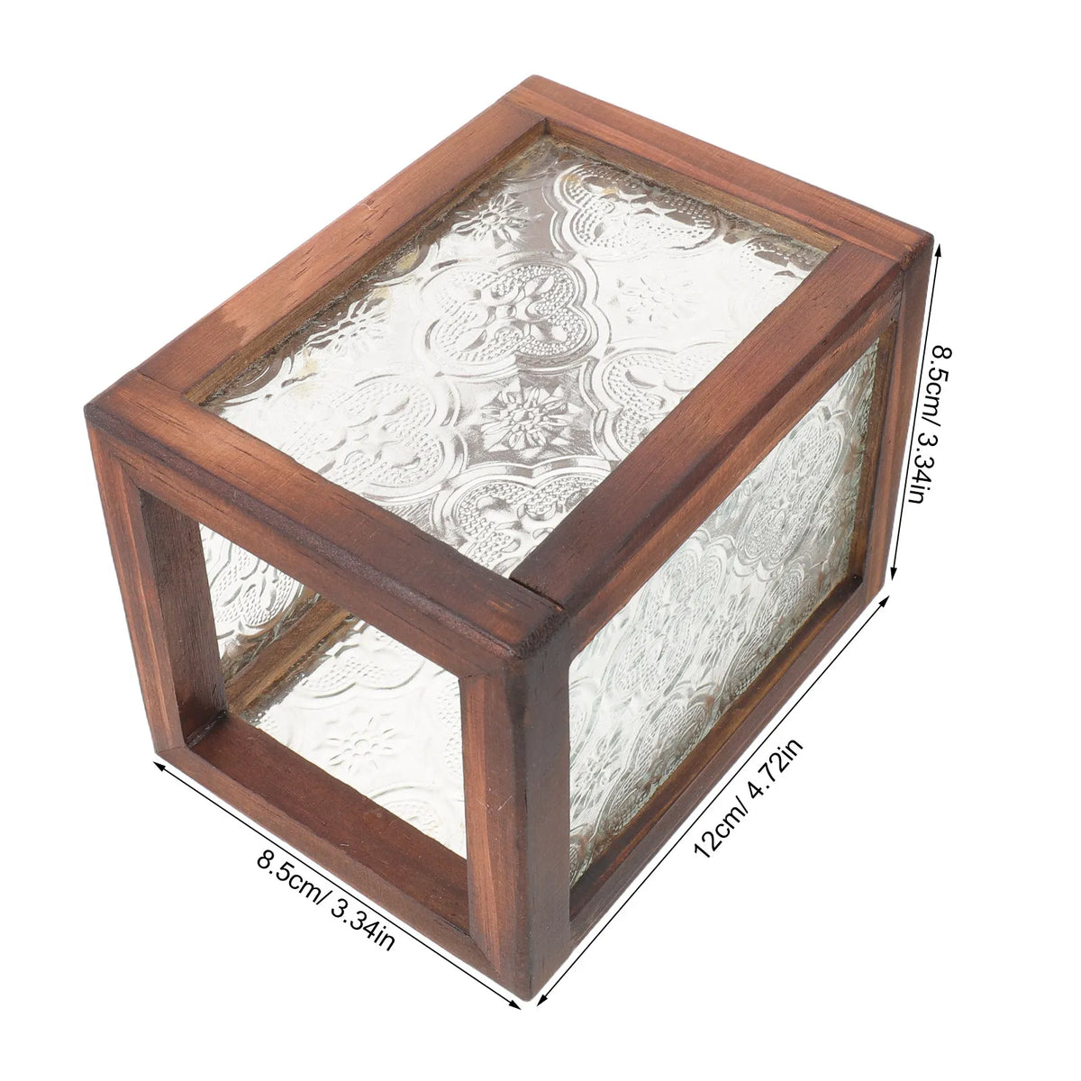 Vintage Glass Makeup Brush Holder | Retro Wood Frame Organizer Makeup Brush Holder QXL