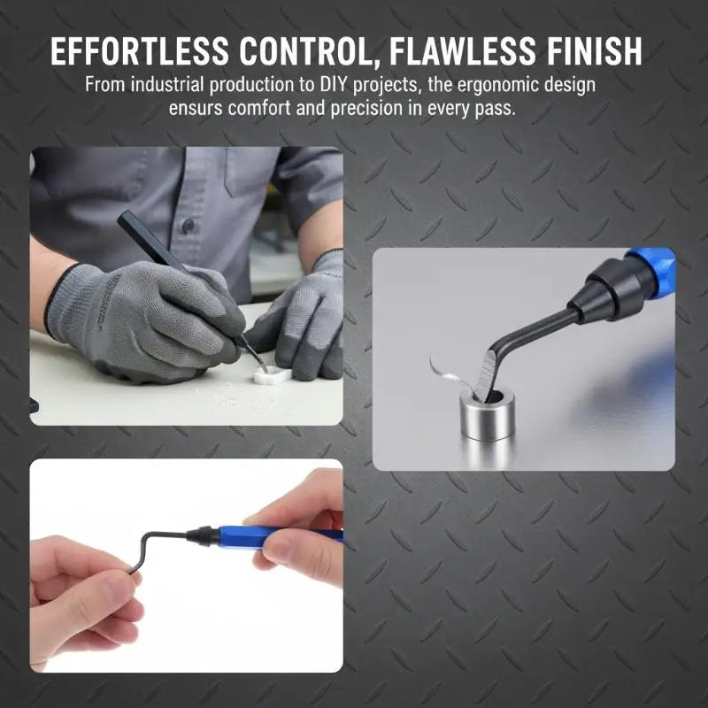 RB1000 Deburring Tool Kit | Handle + 10 Rotary HSS Blades Deburring Tool Kit QXL