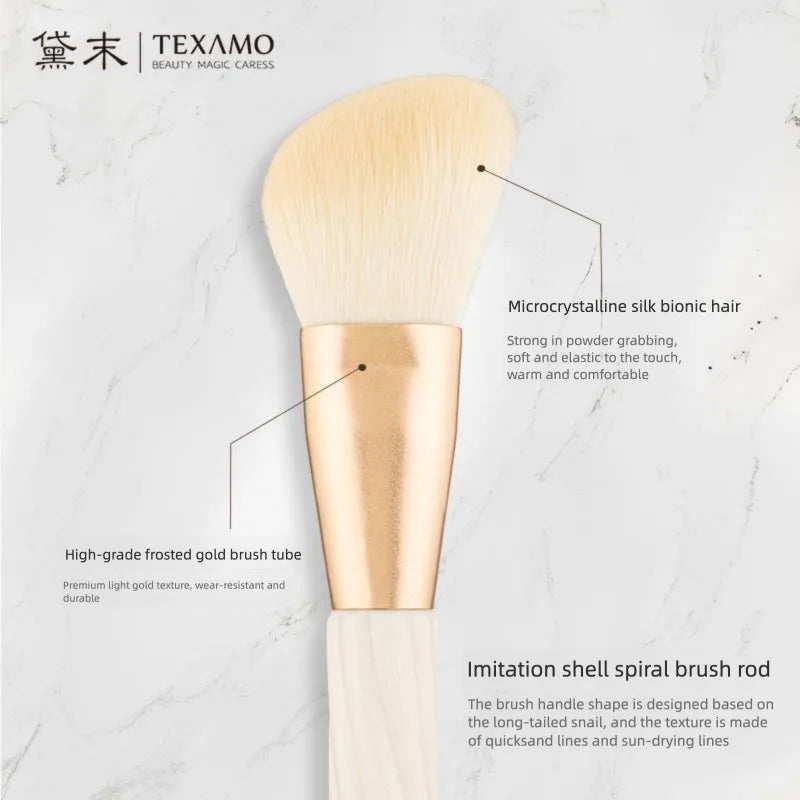 10-Piece Shell Pattern Makeup Brush Set | Gift Box Makeup Brush Set QXL