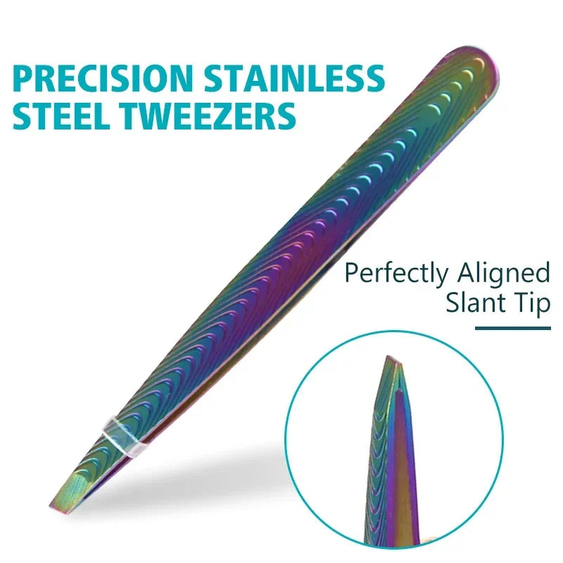 Stainless Steel Eyebrow Tweezer & Hair Plucker – Men & Women Eyebrow Tweezer QXL
