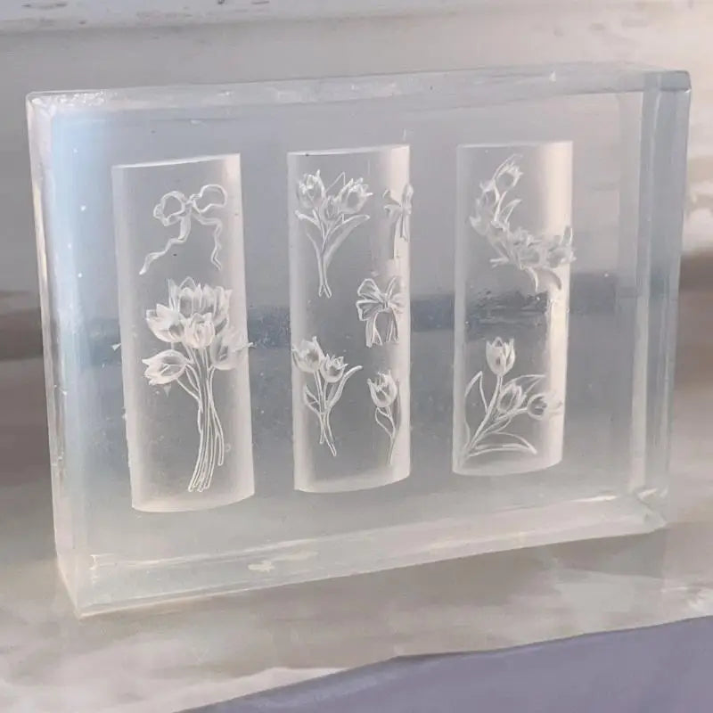 3D Silicone Tulip Flower Nail Art Mold | DIY Nail Charms Nail Art Mold QXL