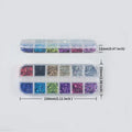 12-Grid Star Nail Glitter Sequins | Holographic 2mm Pentagram Flakes Nail Glitter Sequins QXL one size