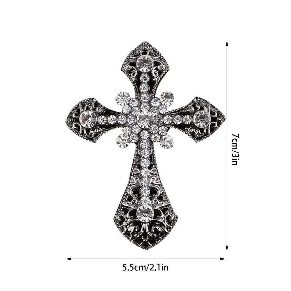 Bling Cross Car Air Vent Clip | Rhinestone Crystal Freshener Car Vent Clip Freshener QXL black